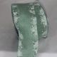 Holly Edge Wired Ribbon 2.5 inch by 20 yards Aqua