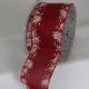 Holly Edge Wired Ribbon 2.5 inch by 20 yards Red