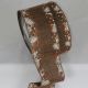 Holly Edge Wired Ribbon 2.5 inch by 20 yards Brown