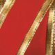Wired Grosgrain W. Gold Edge 2.5 Inch 27 Yards   Red