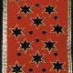 Wired Embossed Velvet Star 2.5 Inch 20 Yards  Red