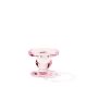 Standing Glass Candle Holder Small Rose
