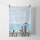 Seagulls on the dock Design Kitchen Towel