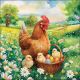 Easter Chicks In Meadow Napkin Lunch