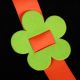Felt Flower With Double Cut 6 Units Per Pack   Green