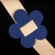 Felt Flower With Double Cut 6 Units Per Pack   Blue