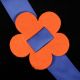 Felt Flower With Double Cut 6 Units Per Pack   Orange