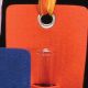 Felt with Glass Flower Vase 4 Units Per Pack   Orange
