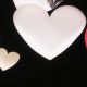 Medium Satin Hearts 50 Pieces 3 inch Ivory