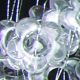 Deco Acrylic Flowers on Wire 11 Yards Clear
