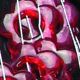 Deco Acrylic Flowers on Wire 11 Yards Red