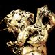 Set Of Three Musical Cherubs 8 Inch Tall  Gold/black