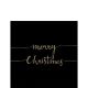 Christmas Note Black/Gold Cocktail Napkin