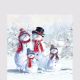 Snowmen With Hat Cocktail Napkin
