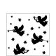Trumpet Angels Black Cocktail Napkin