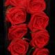 Wired Rose Garland  Set of Six 9 Feet each Red
