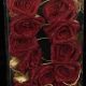 Wired Rose Garland Set of Six 9 Feet Each  Burgundy