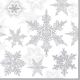 Snow Crystals Silver Lunch Napkin
