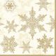 Snow Crystals Gold Lunch Napkin
