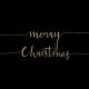 Christmas Note Black/Gold Lunch Napkin