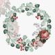 Wreath of Eucalyptus Grey Lunch Napkin
