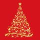 Shining Tree Red Lunch Napkin