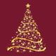 Shining Tree Bordeaux Lunch Napkin