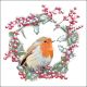 Robin In Wreath Design