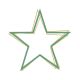 Star Outline Green/Gold Design