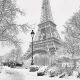 Winter In Paris Design Napkin Lunch