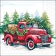 Van In The Snow Napkin Lunch