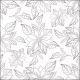 Poinsettia Outline Silver Napkin Lunch