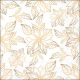 Poinsettia Outline Gold Napkin Lunch