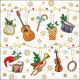 Christmas Instruments Napkin Lunch