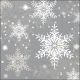 Snowflakes Grey Napkin Lunch
