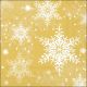 Snowflakes Gold Napkin Lunch