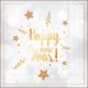 New Year Glitter White Napkin Lunch