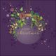 Elegant Christmas Bauble Purple Napkin Lunch