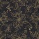 Poinsettia Outline Black Napkin Lunch