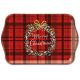 Christmas Plaid Red Tray Small