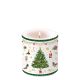 Christmas Evergreen White Candle Small
