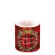 Christmas Plaid Red Candle Small