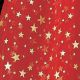 Sheer Star Print Fabric 60 Inch  3.3 Yards   Red